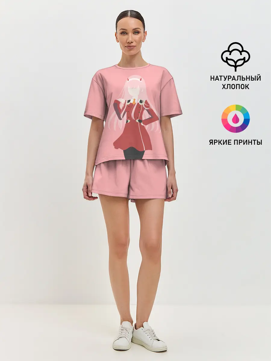 Женская пижама с шортами / ноль два минимал