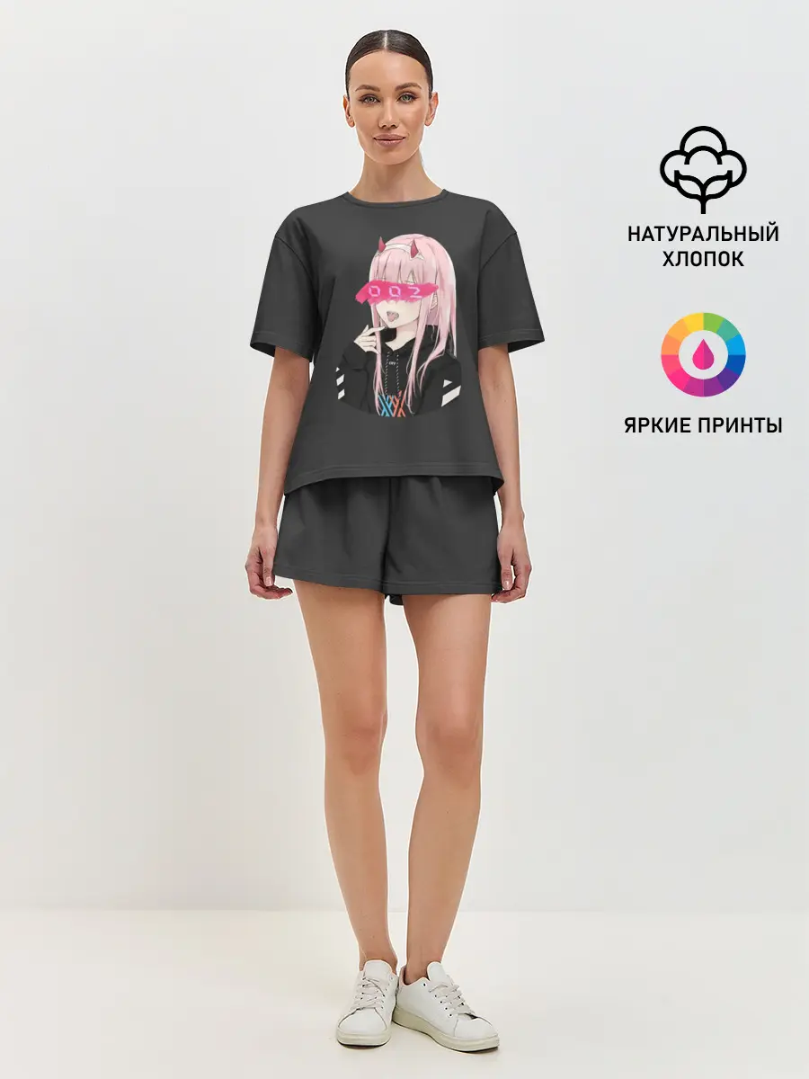 Женская пижама с шортами / Zero Two