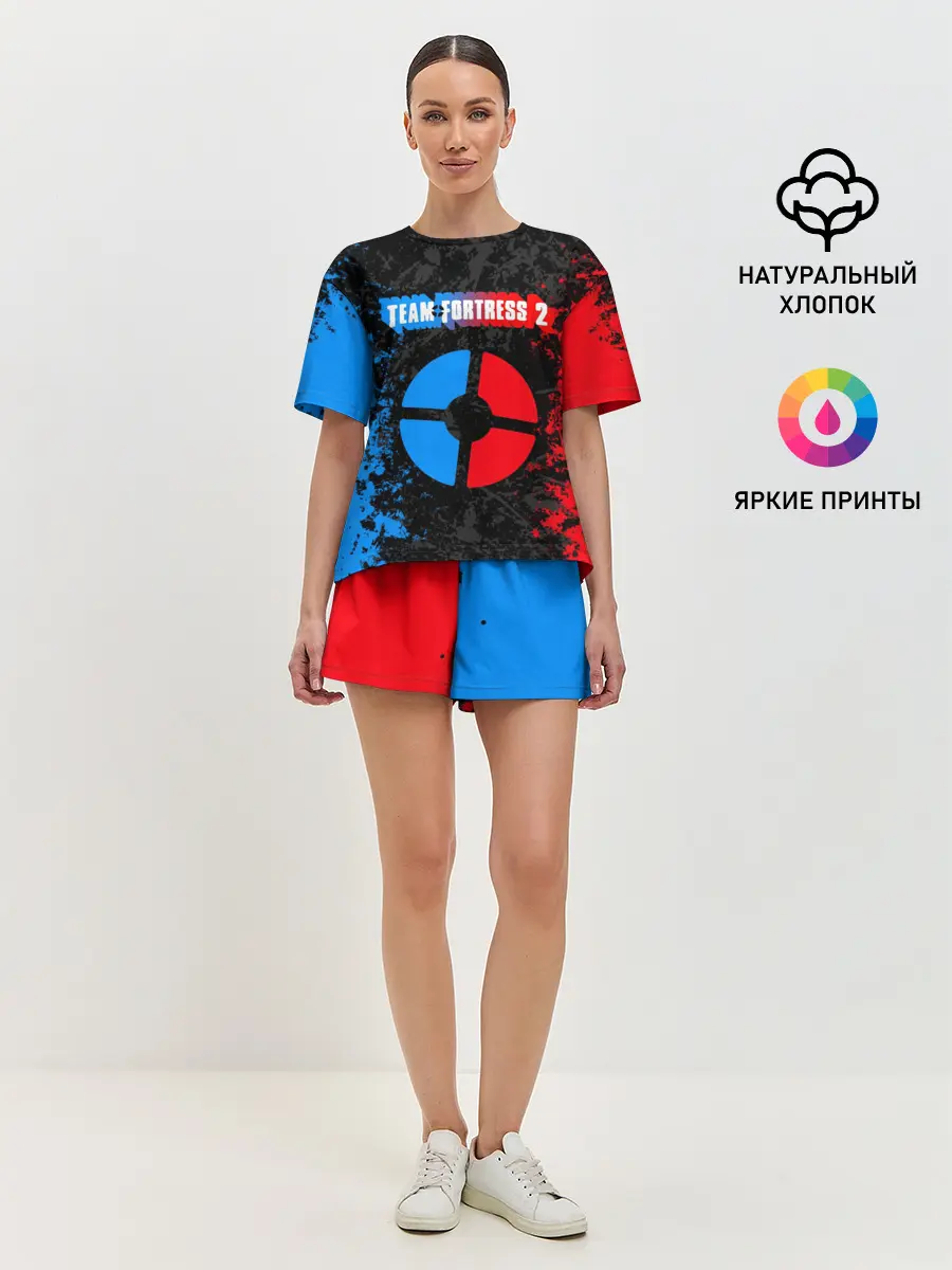 Женская пижама с шортами / TEAM FORTRESS 2 RED VS BLUE
