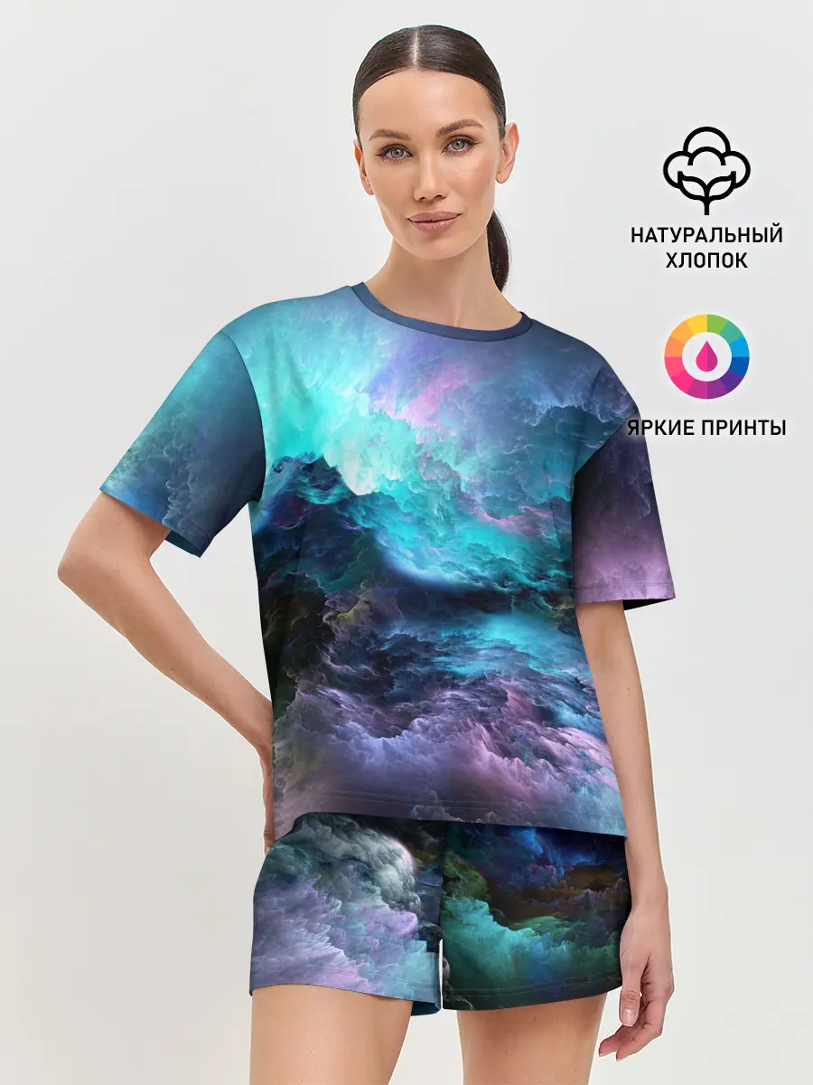 Женская пижама с шортами / ФРАКТАЛЬНЫЙ КОСМОС | SPACE