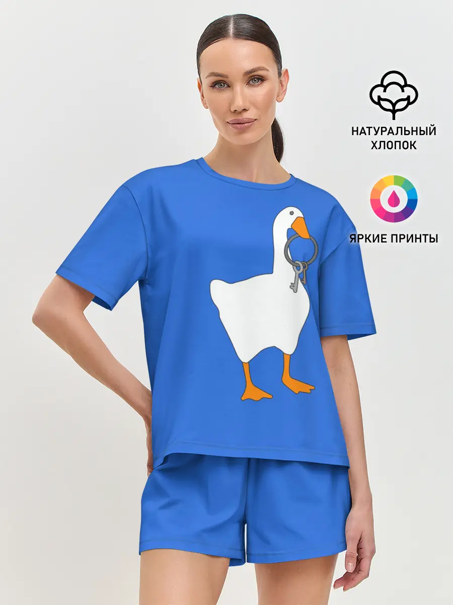 Женская пижама с шортами / Untitled Goose Game
