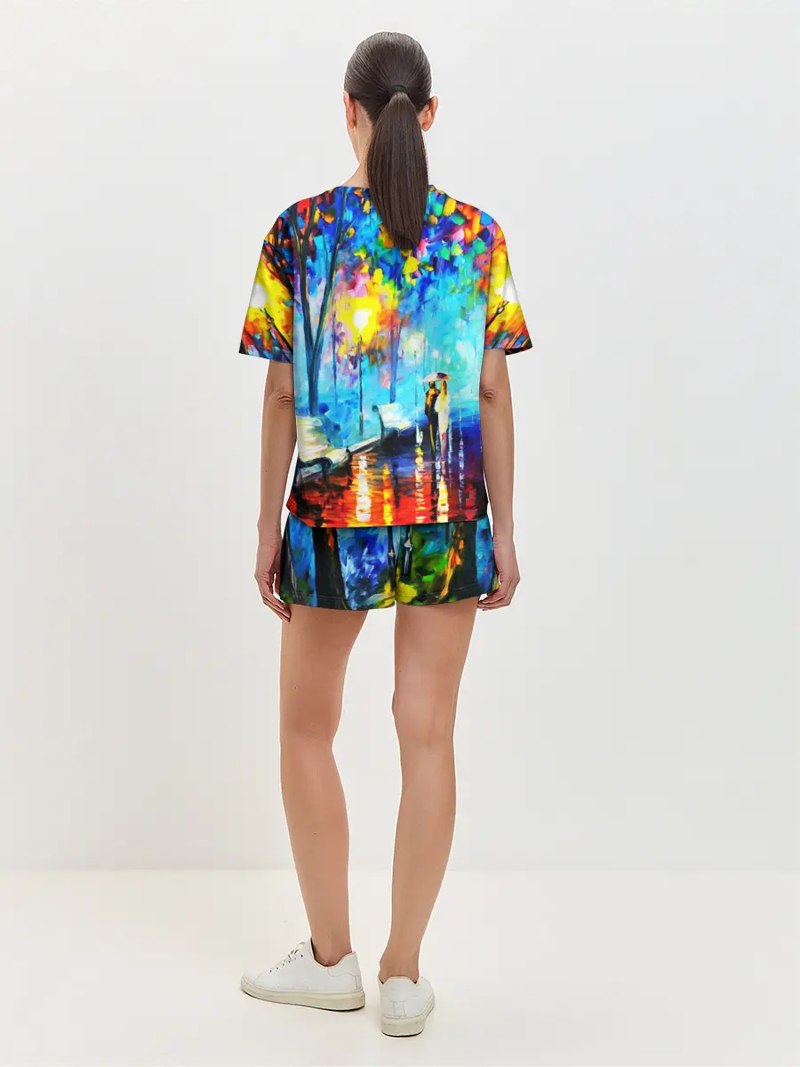 Женская пижама с шортами / ВЕЧЕРНЯЯ ПРОГУЛКА