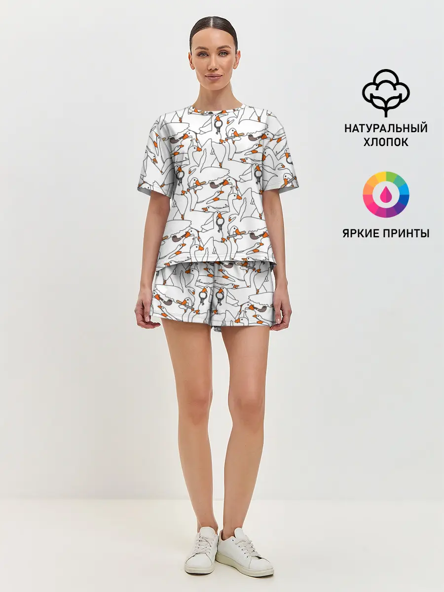 Женская пижама с шортами / Злой гусь