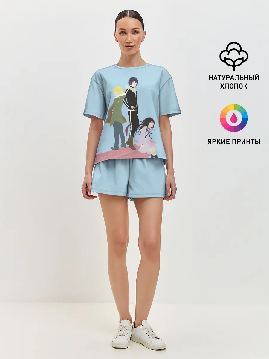 Женская пижама с шортами / Yato, Yukine & Hiyori