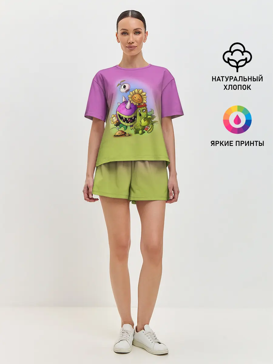 Женская пижама с шортами / Plants vs. Zombies