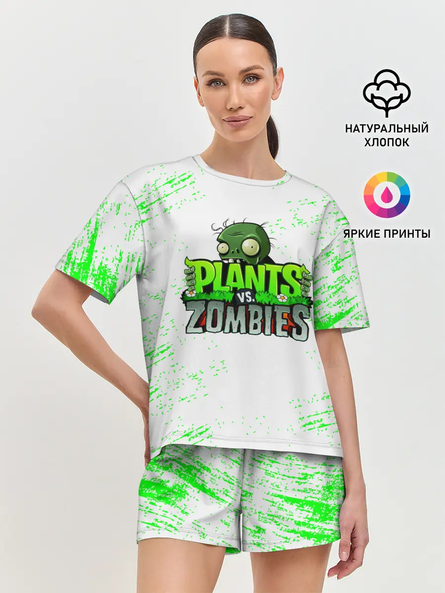 Женская пижама с шортами / Plants vs. Zombies