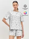 Женская пижама с шортами / Такие Разные Котейки