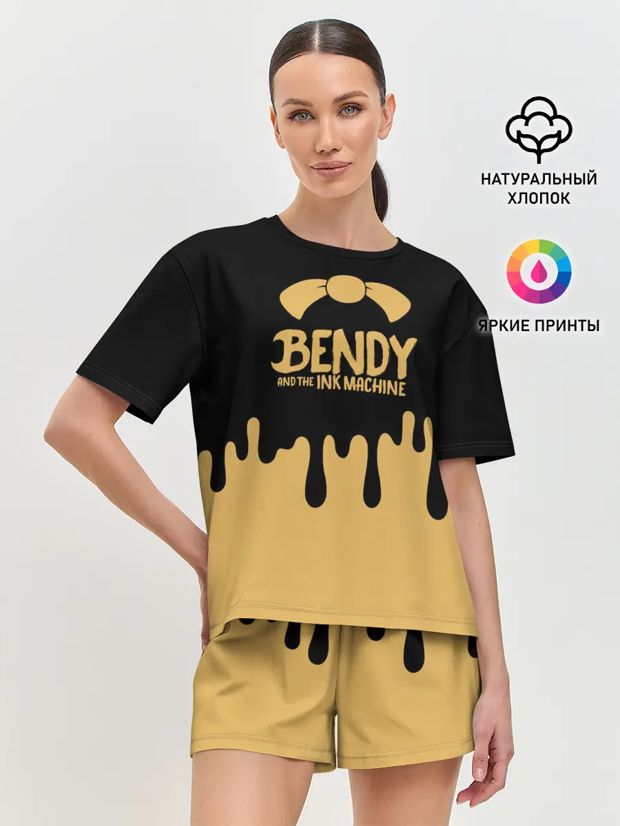 Женская пижама с шортами / Bendy And The Ink Machine