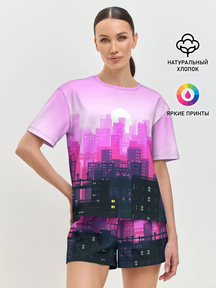 Женская пижама с шортами / CITY