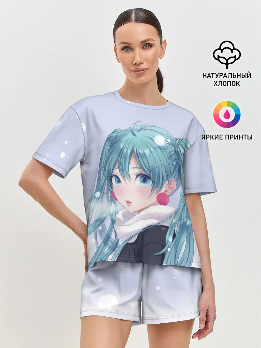 Женская пижама с шортами / Hatsune Miku. Winter