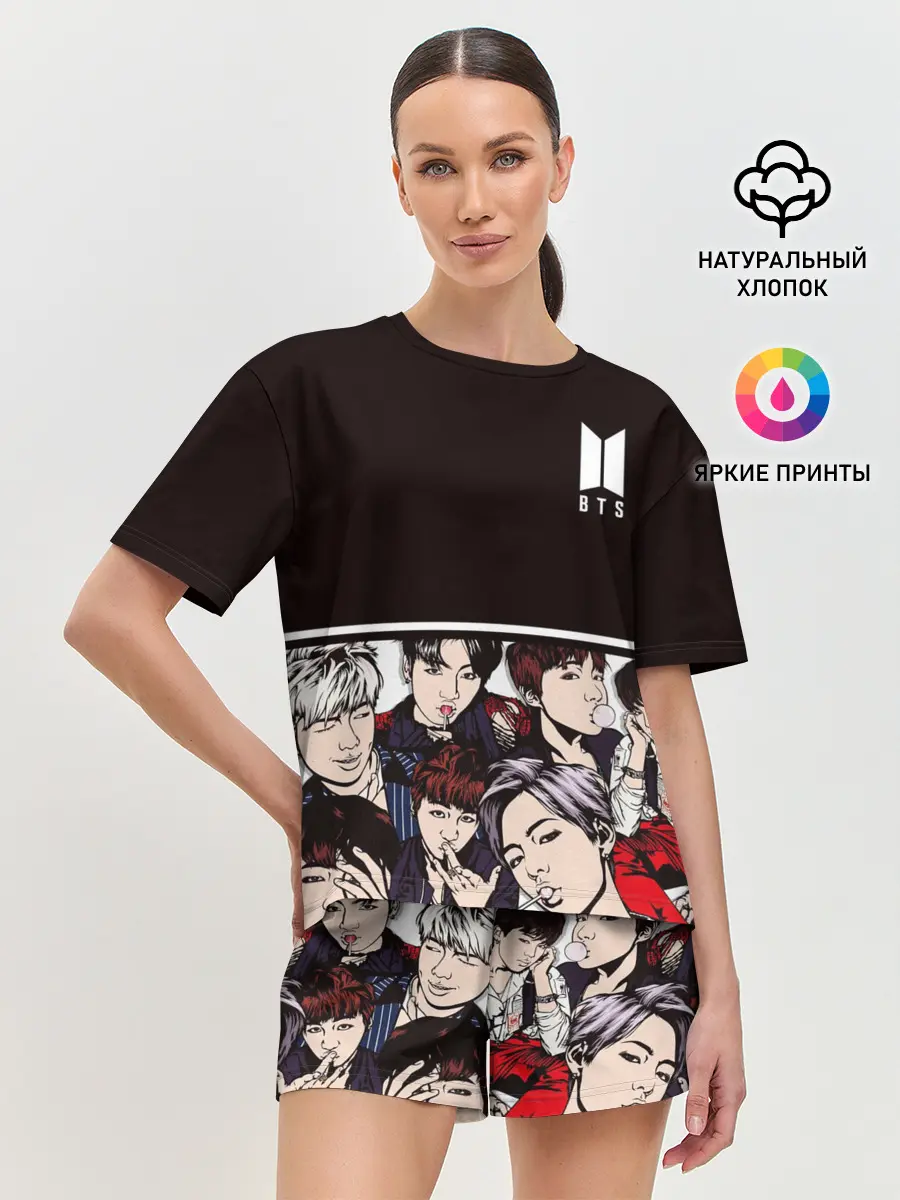 Женская пижама с шортами / BTS