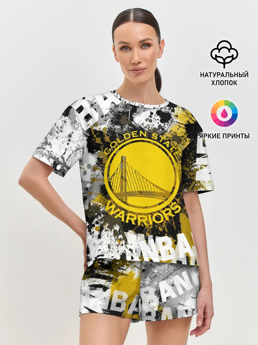 Женская пижама с шортами / Голден Стэйт Уорриорз