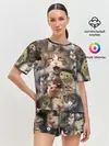 Женская пижама с шортами / Те самые коты