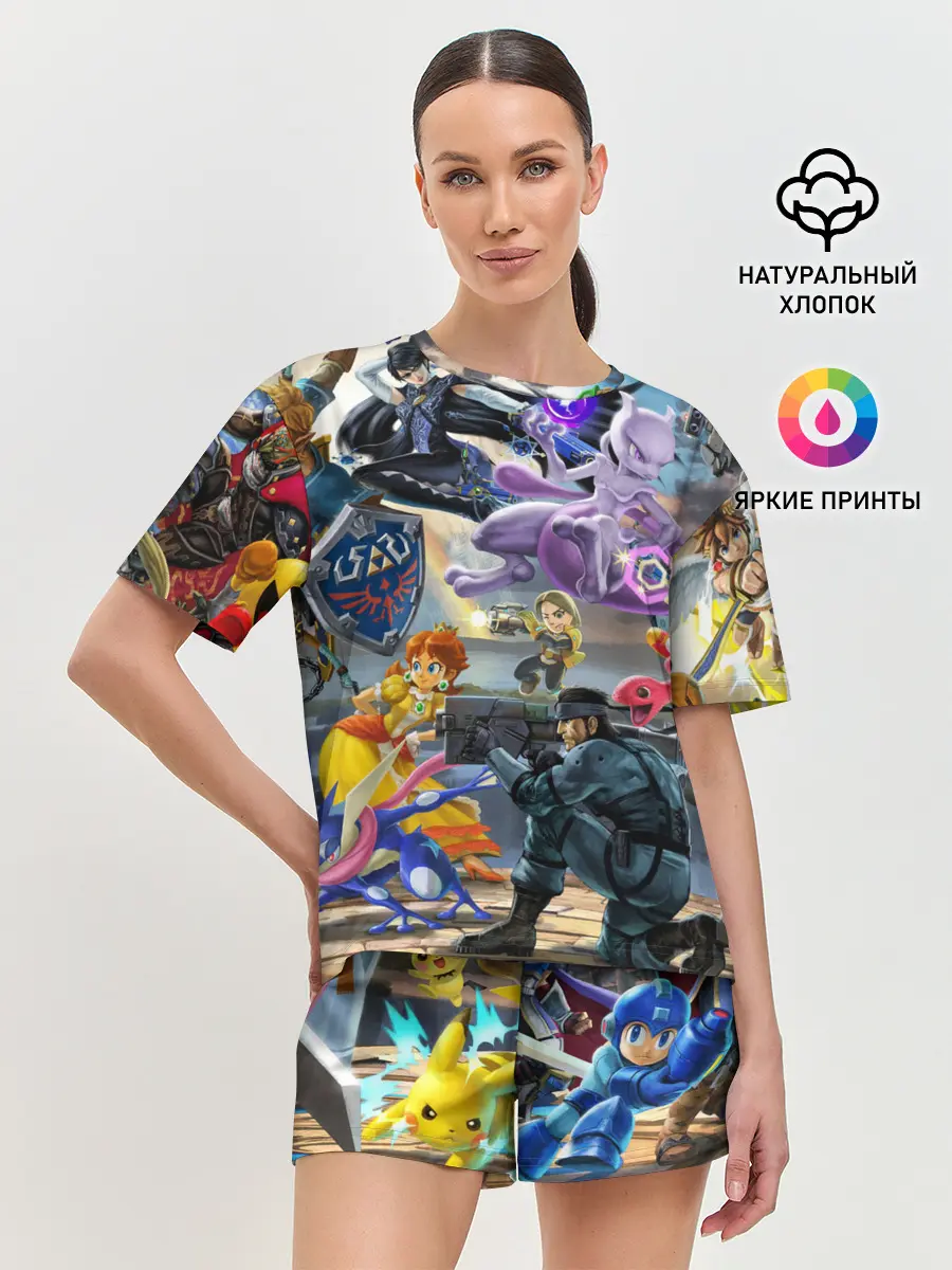 Женская пижама с шортами / Super Smash Bros ultimate