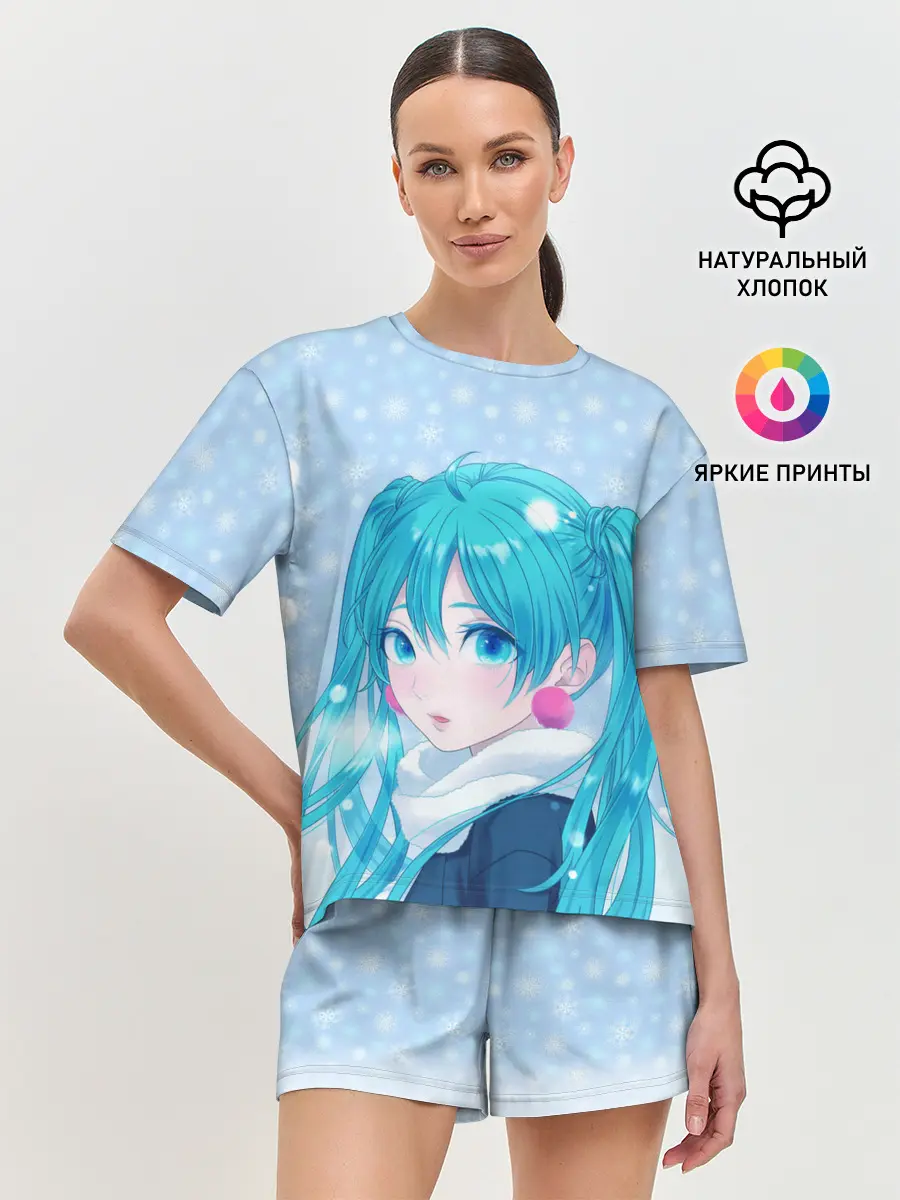 Женская пижама с шортами / Мику