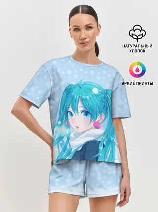 Женская пижама с шортами / Мику