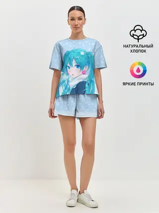 Женская пижама с шортами / Мику