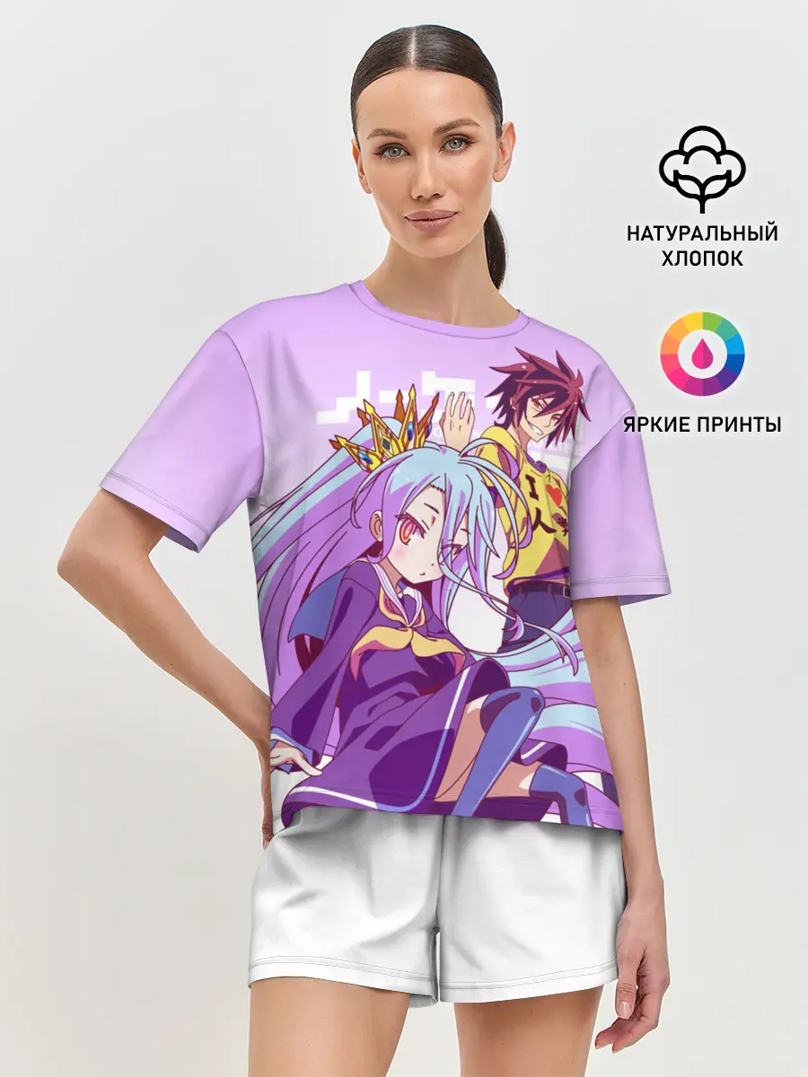 Женская пижама с шортами / No Life