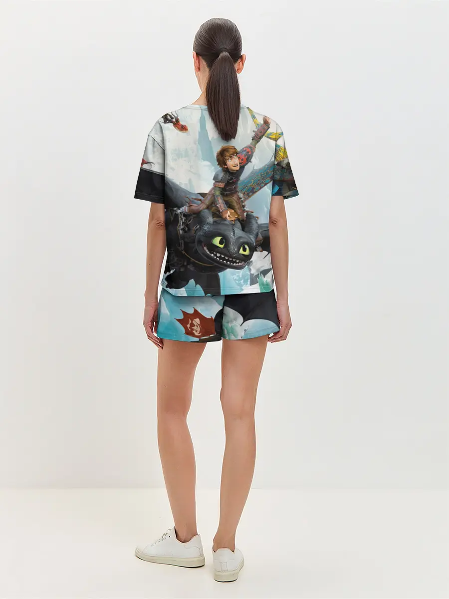 Женская пижама с шортами / Как приручить дракона