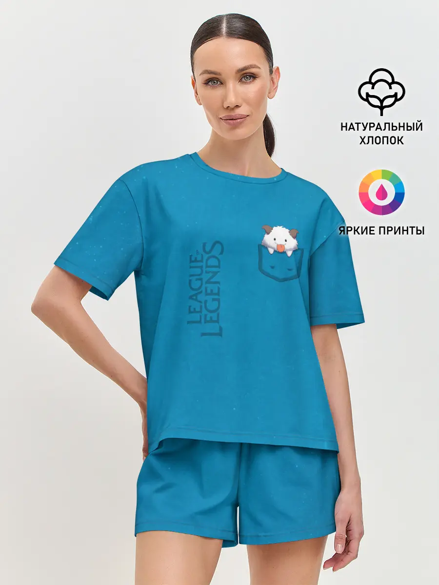 Женская пижама с шортами / Poro Pocket Tee
