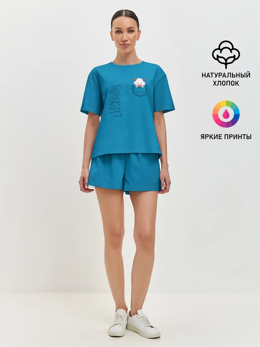 Женская пижама с шортами / Poro Pocket Tee