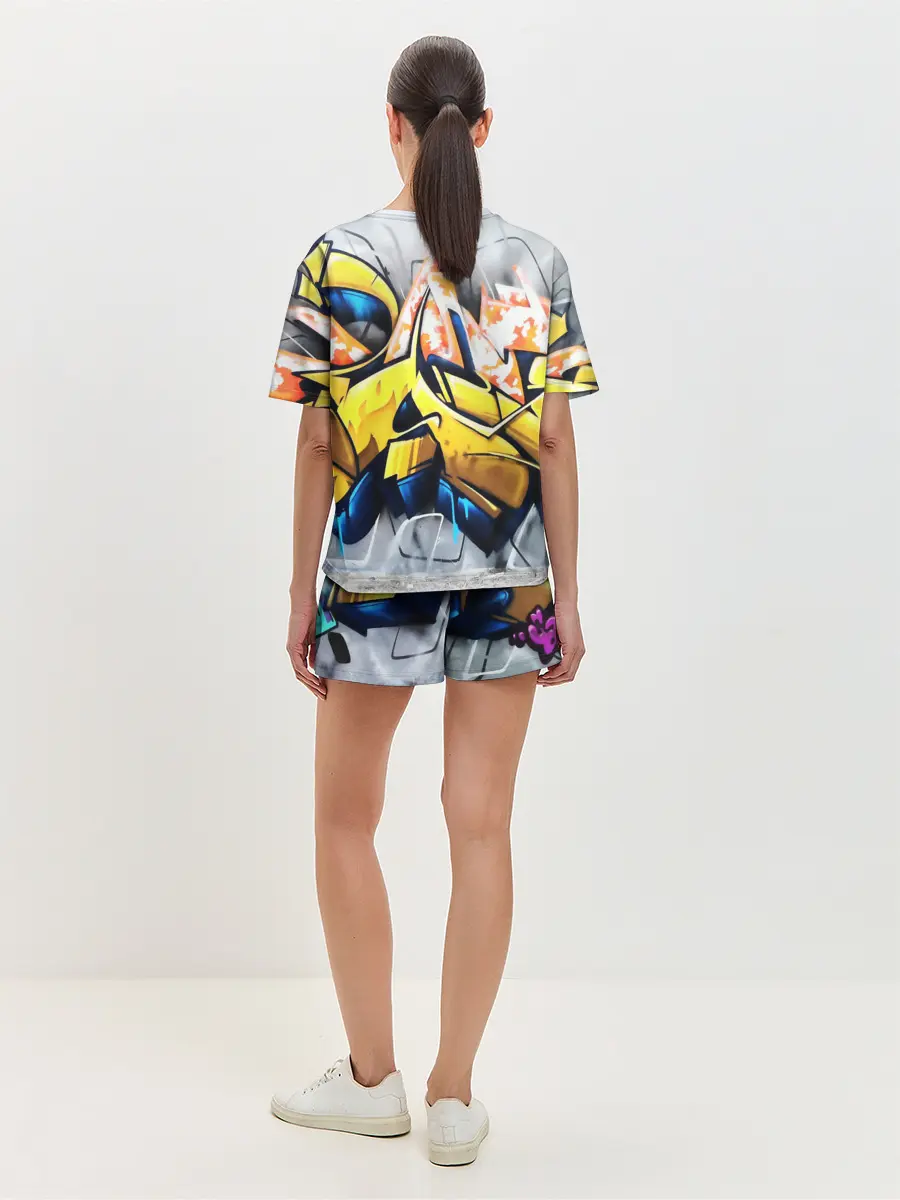 Женская пижама с шортами / Street art