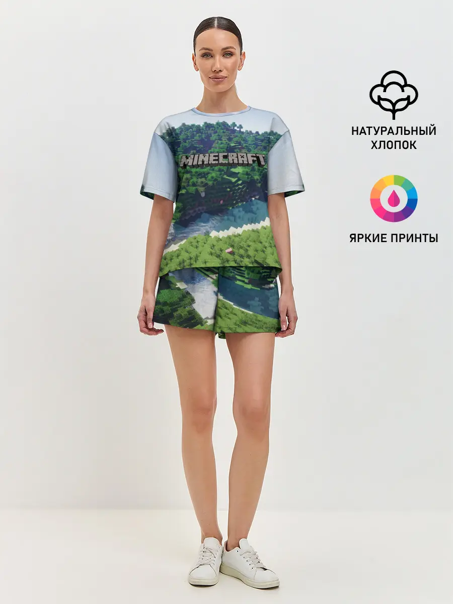 Женская пижама с шортами / Minecraft