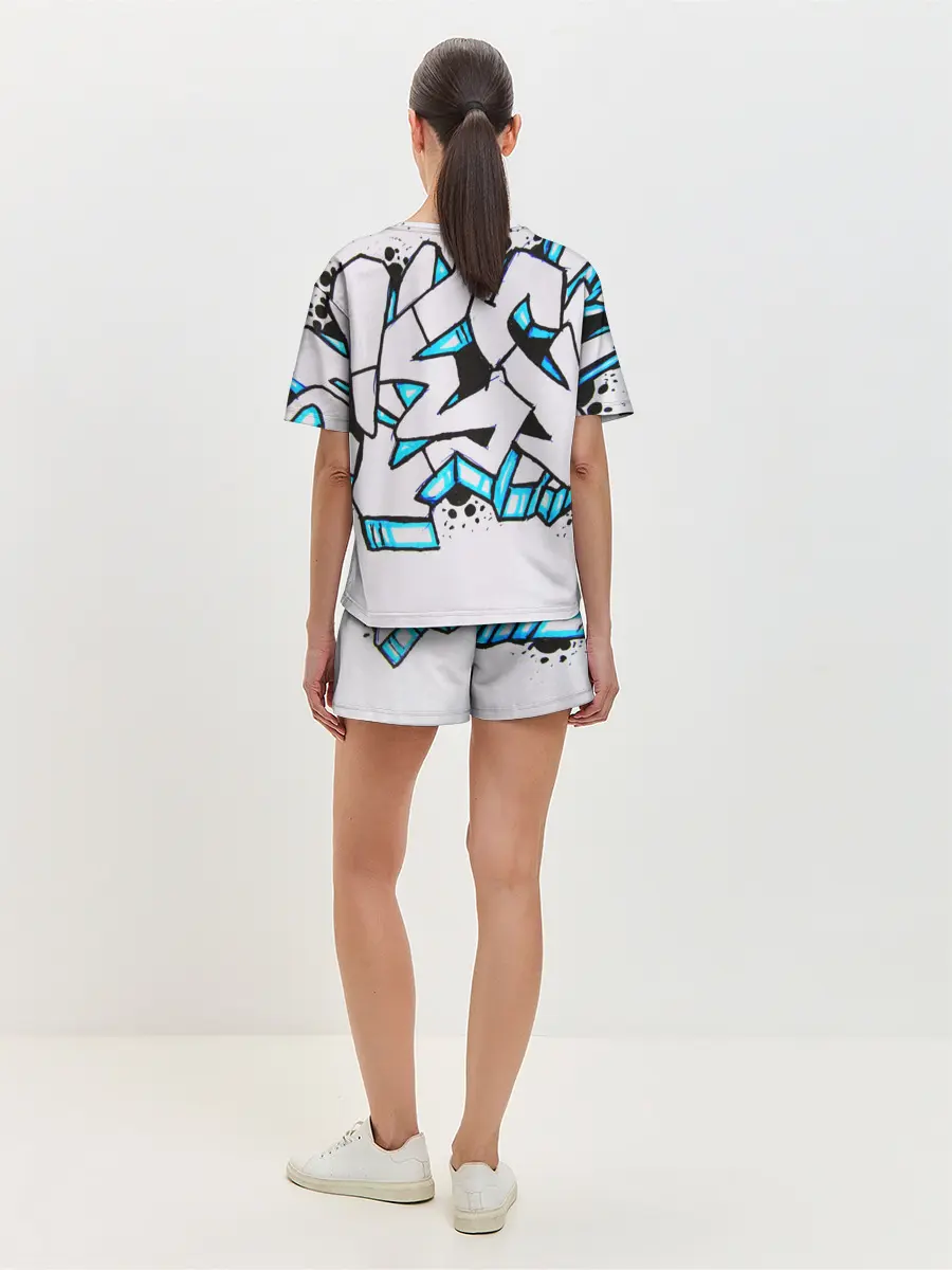 Женская пижама с шортами / Граффити
