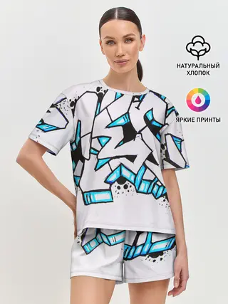 Женская пижама с шортами / Граффити