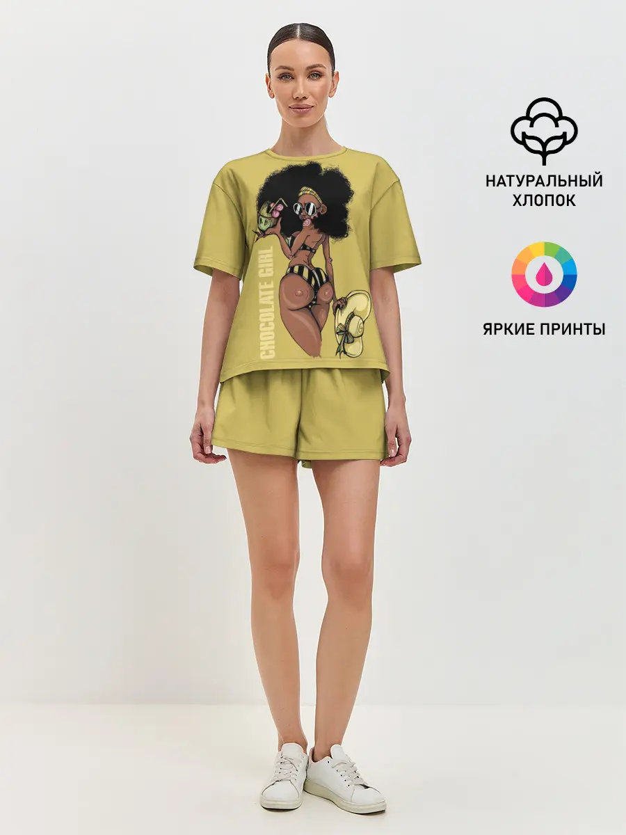 Женская пижама с шортами / Chocolate girl