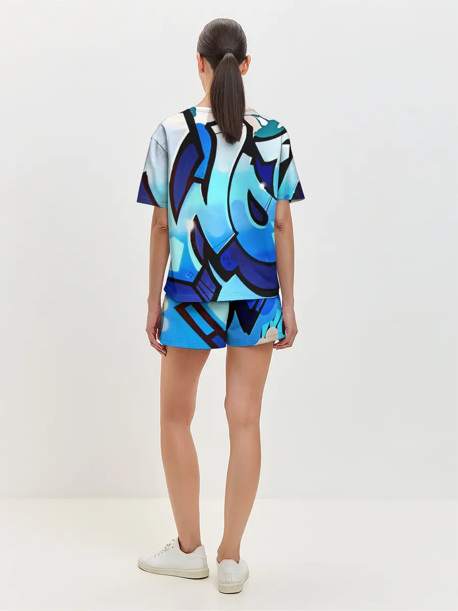 Женская пижама с шортами / wow graffiti