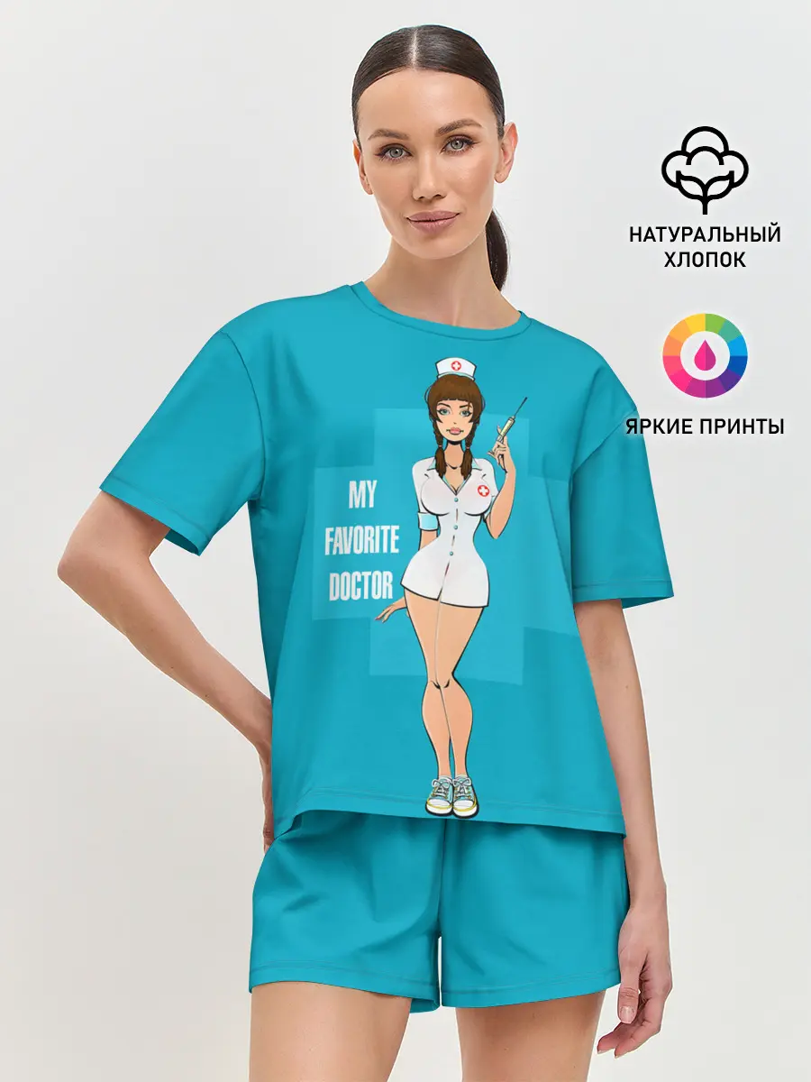 Женская пижама с шортами / Sexy nurse