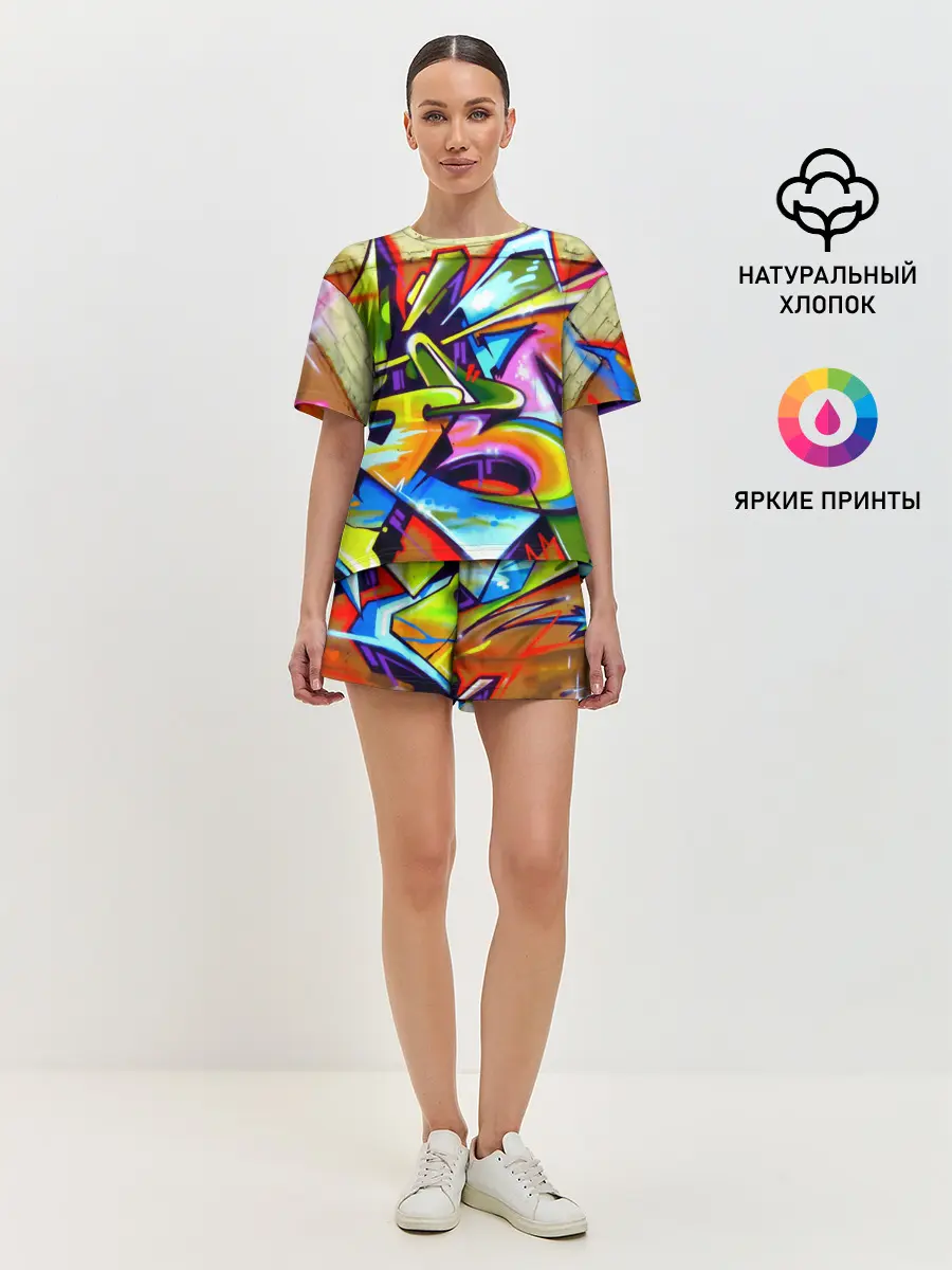 Женская пижама с шортами / Кислота