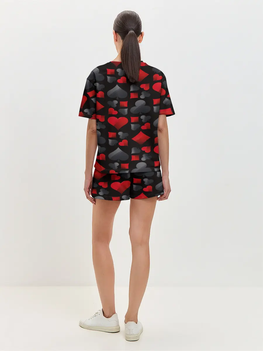 Женская пижама с шортами / Card suits