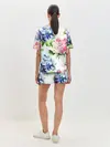 Женская пижама с шортами / Акварель, гортензии