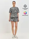 Женская пижама с шортами / Полосы зебры