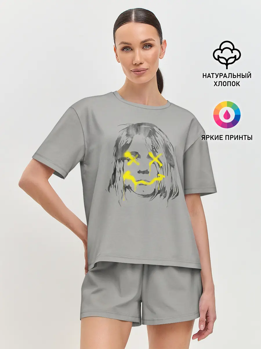 Женская пижама с шортами / Курт Кобейн