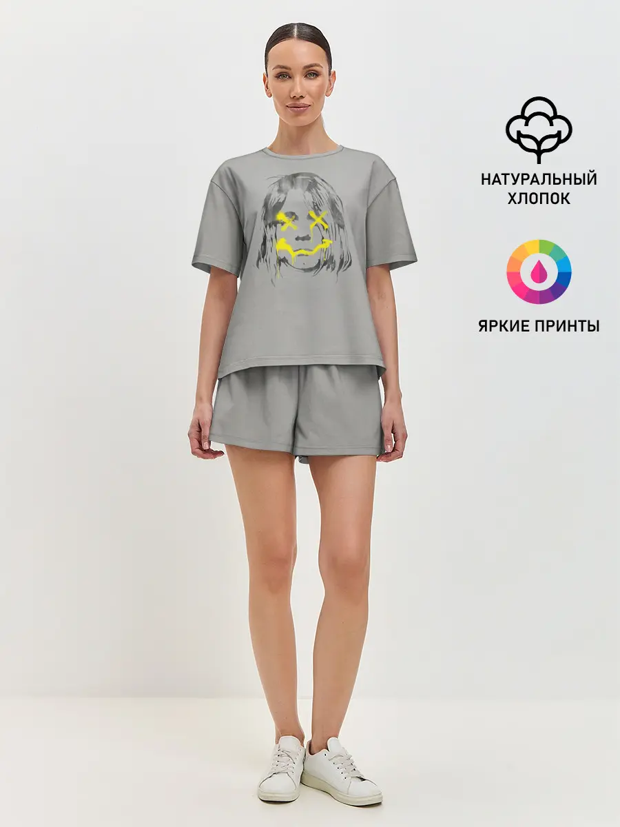 Женская пижама с шортами / Курт Кобейн