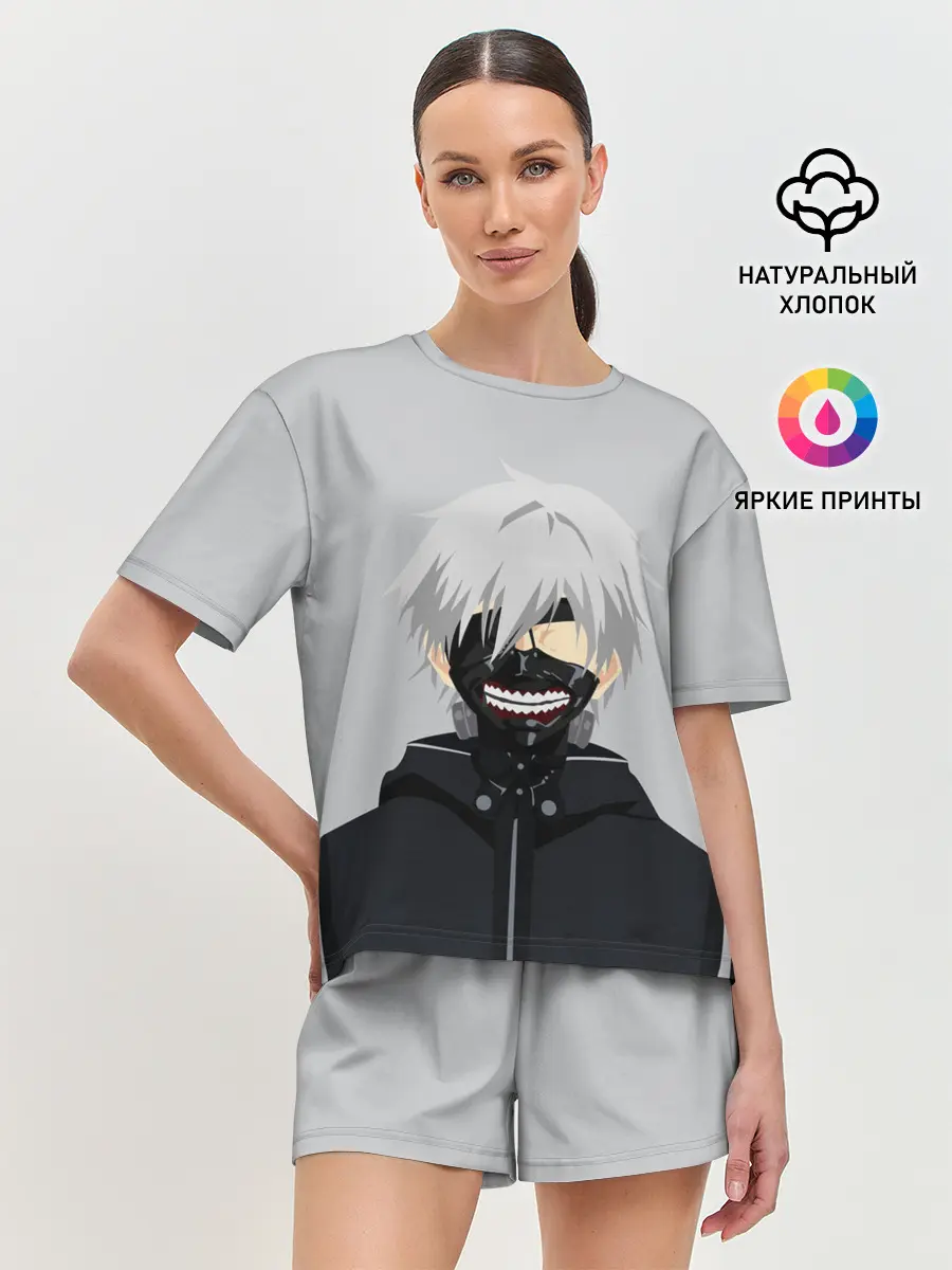 Женская пижама с шортами / Kaneki Ken в маске