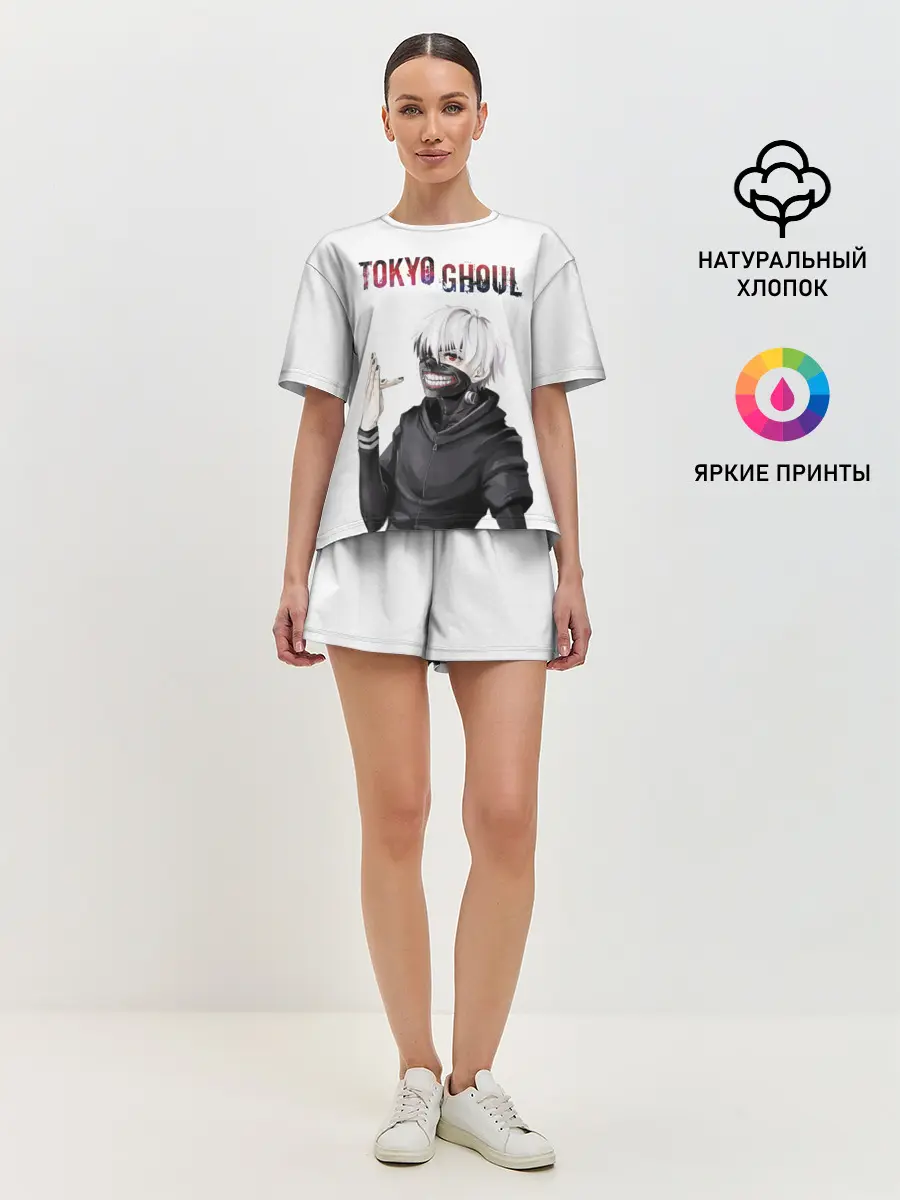 Женская пижама с шортами / Kaneki Ken в профиль