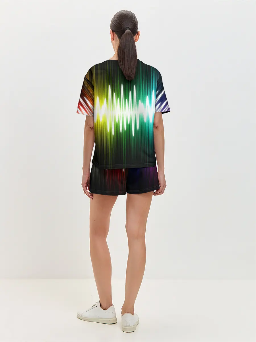 Женская пижама с шортами / music