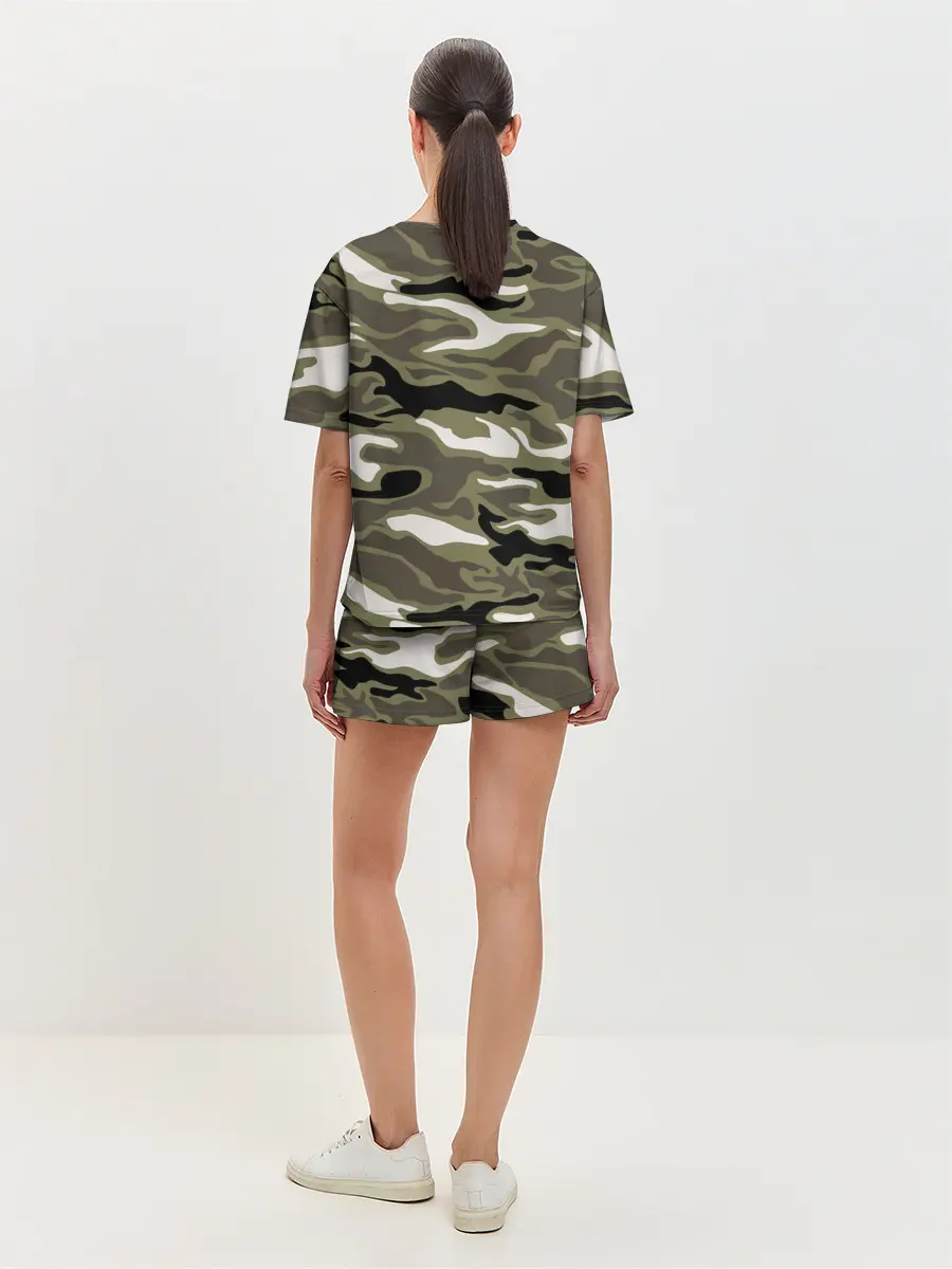 Женская пижама с шортами / Камуфляж