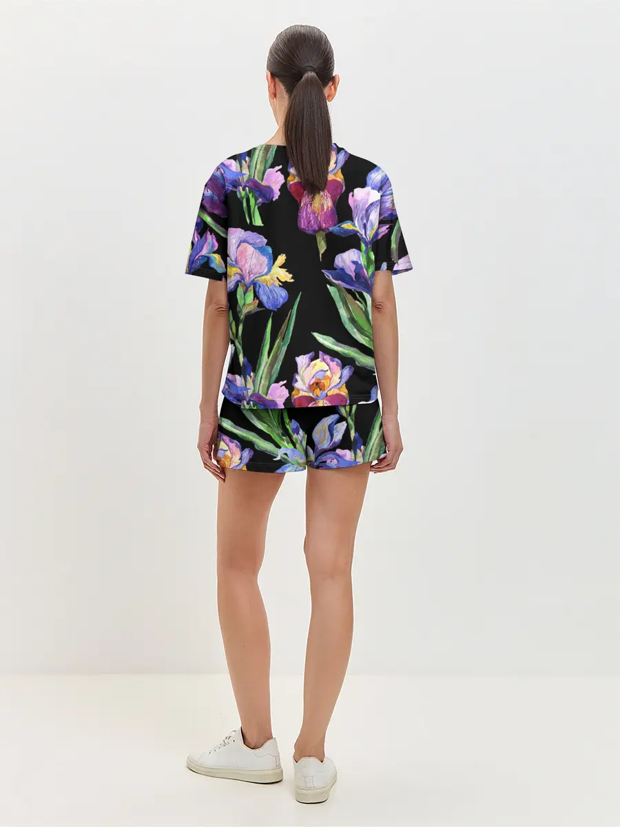 Женская пижама с шортами / Ирисы