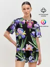Женская пижама с шортами / Ирисы