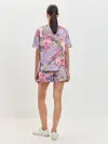 Женская пижама с шортами / Лилии и розы