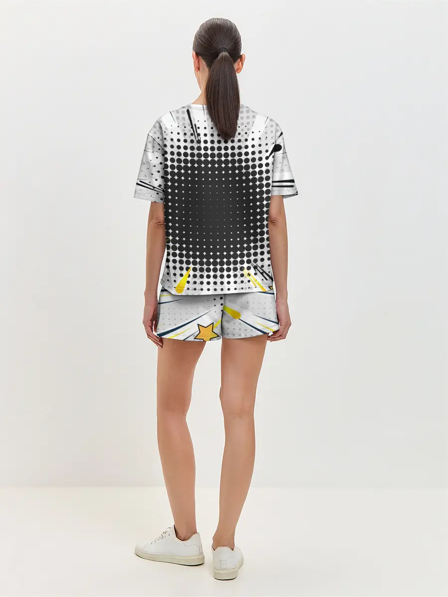 Женская пижама с шортами / Кот