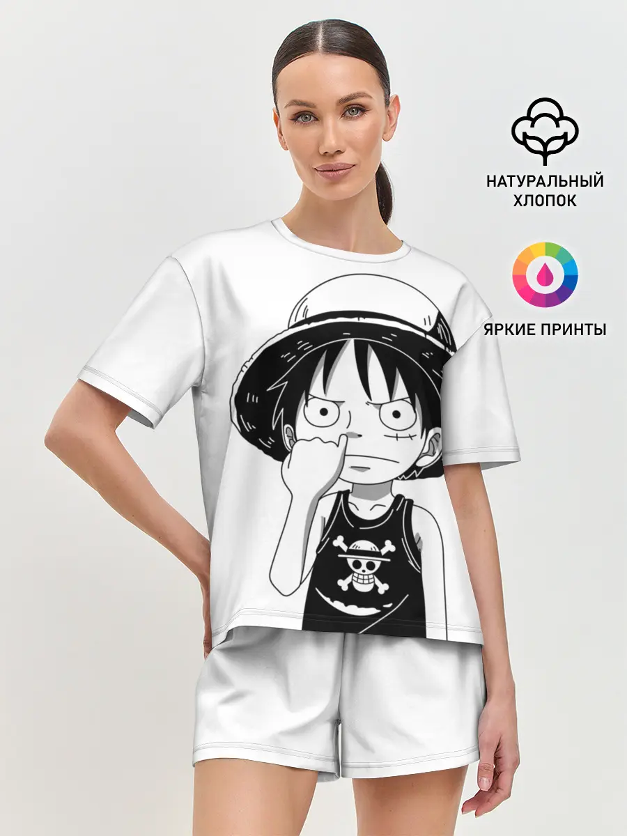 Женская пижама с шортами / палец в носу One Piece