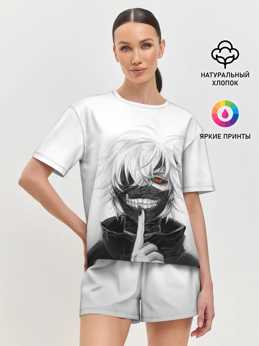 Женская пижама с шортами / Kaneki Ken в анфас