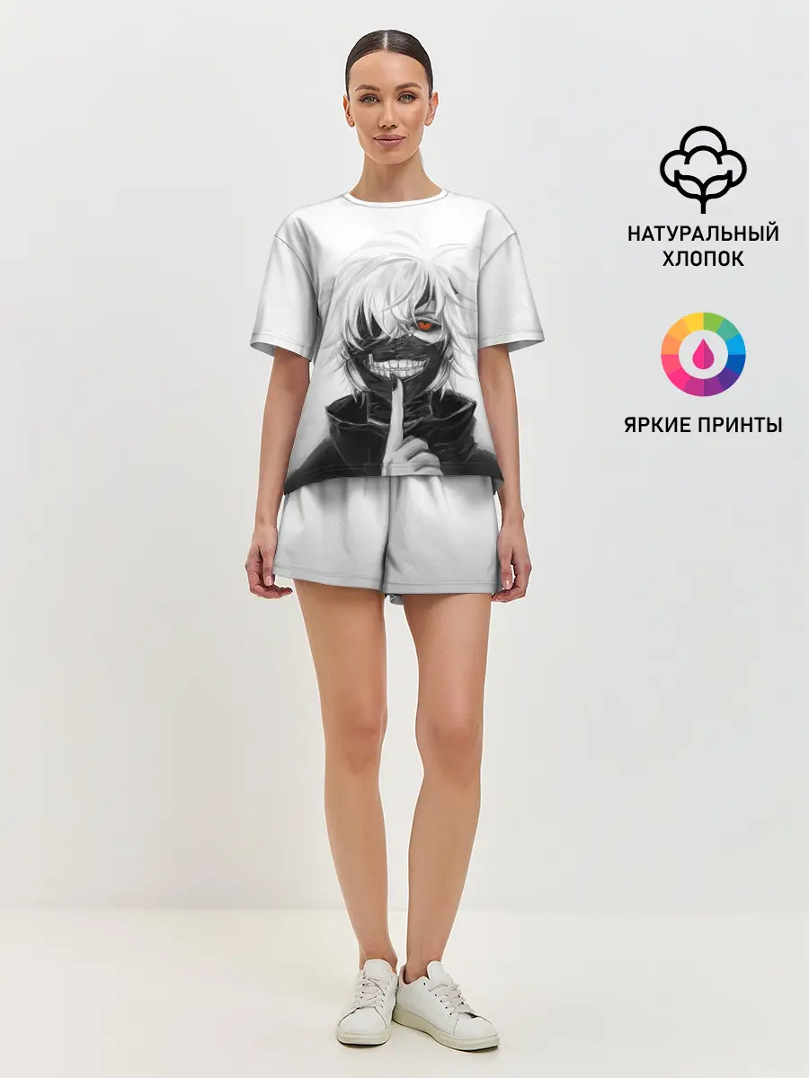 Женская пижама с шортами / Kaneki Ken в анфас