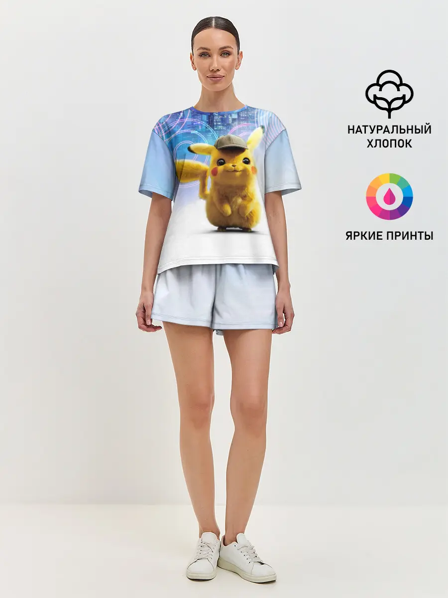 Женская пижама с шортами / Pikachu Detective